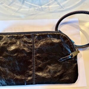 Elegant Black HOBO Leather Clutch